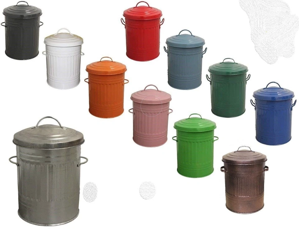 30L Litre Galvanised Metal Bin Rubbish Waste Dustbin Animal Feed Storage trash!! - Image 1 of 1