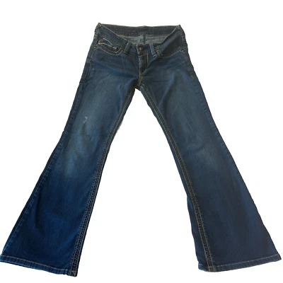 Jeans Ariat 29 R Bootcut lavado medio tiro bajo punto grueso bordado 30x30 Foto 1 de 4