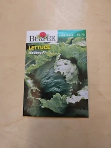 Iceberg A lettuce Burpee Seed Packets Vegetable - Picture 1 of 2