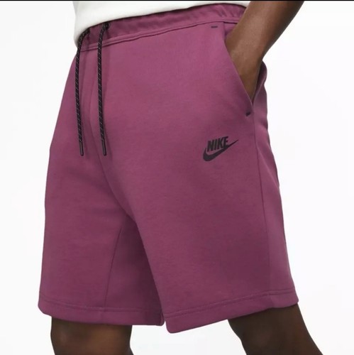 Nike Sportswear Tech Fleece Shorts Rosewood Nero Uomo Small CU4503 653 Nuovo