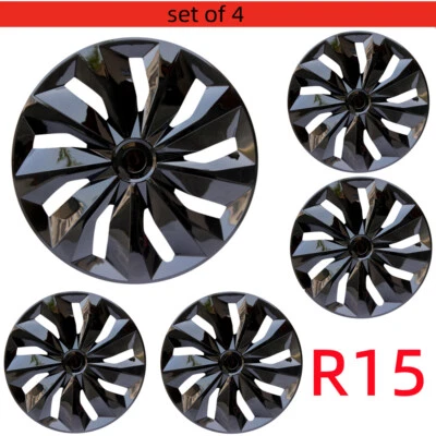 Black Set (4pcs) fit for Chevrolet Cruze 2011-2015 15" Hubcaps Wheel Covers - Image 1 of 4