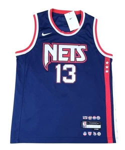 100% Authentic Nike Brooklyn Nets James Harden 75th City Edition Jersey Youth L - Picture 1 of 9