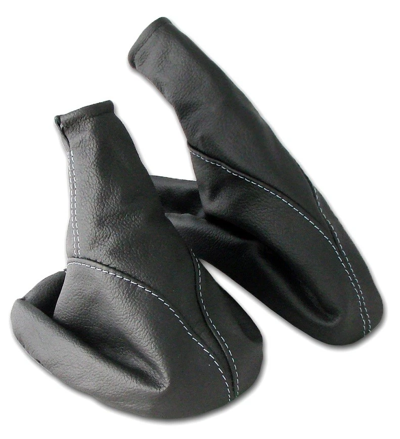 Cambios + Arranque Del Freno de Mano Apto para Opel Astra G 100% Cuero Auténtico - Imagen 1 de 1