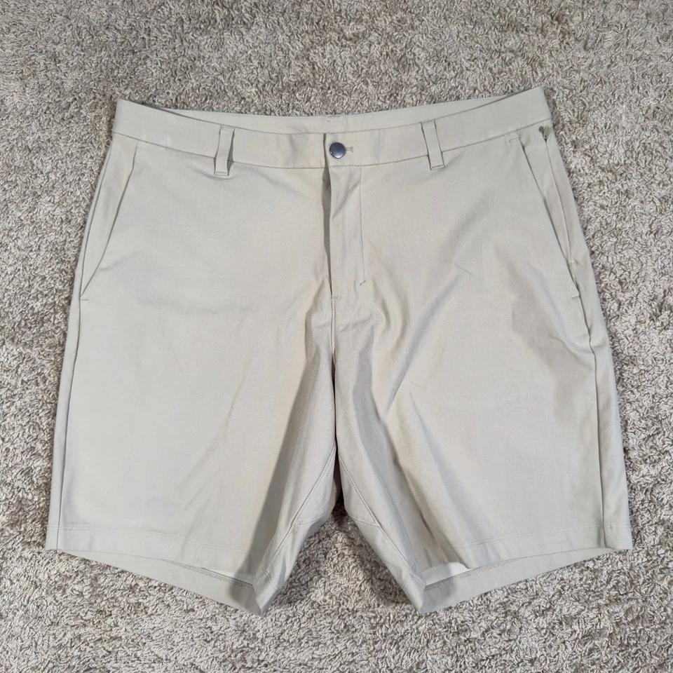 Lululemon Khaki Shorts Size 38 Commission Classic Fit Warpstreme 9” LM7B96S - Image 1 of 4