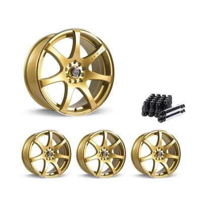 Комплект из 4 колесных дисков 15 дюймов из золотого сплава 4x100 подходит для Mitsubishi Mirage G4, RTXK5 4Lug - Изображение 1 из 4