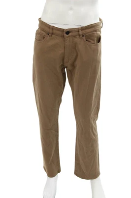 DL1961 Mens Zipper Fly Knit Russel Slim Straight Pants Brown Cotton Size 34x34 - Image 1 of 4