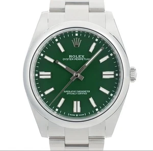 2025 Rolex Oyster Perpetual 41 mm 124300 Green Dial UNWORN Card Box Steel NEW - Picture 1 of 8