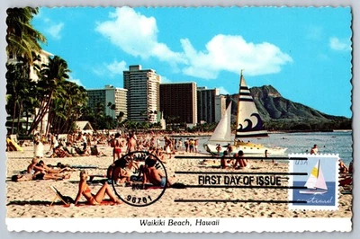 #5748 Sailboat FDC Maxi Card - Image 1 of 2