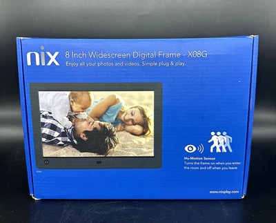 New Nix Advance 8 inch Widescreen Digital Photo and HD Video Frame X08G - Image 1 of 4
