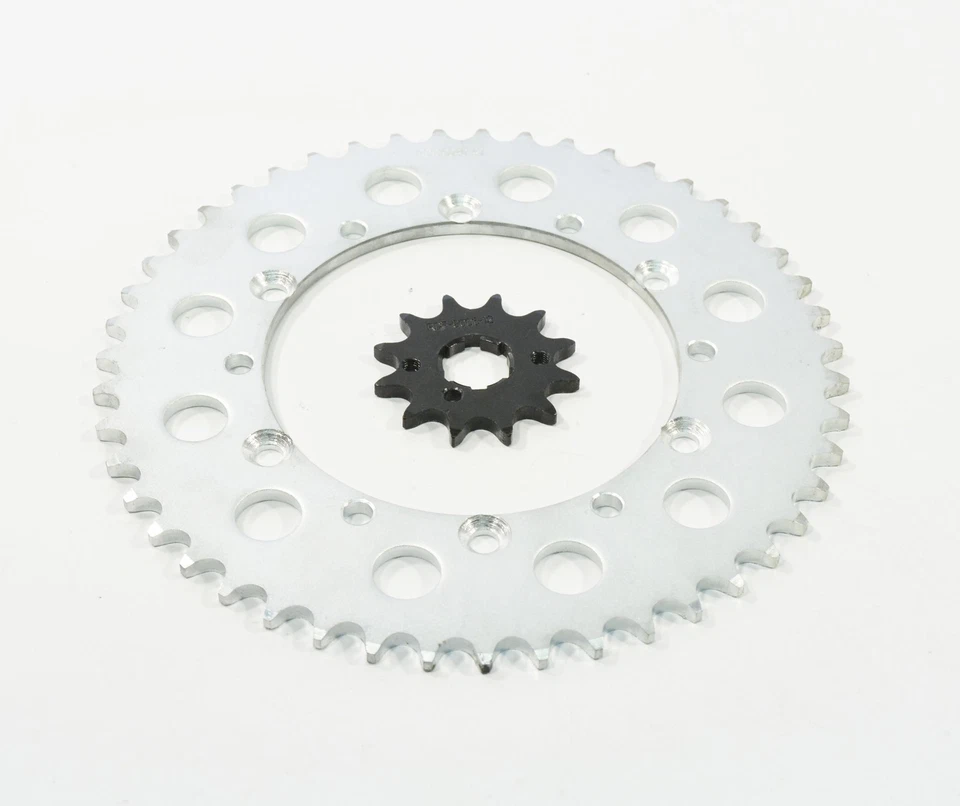 Kawasaki 95-06 KDX200, 97-05 KDX220 12 Tooth Front 47 Tooth Rear Silver Sprocket - Image 1 of 1