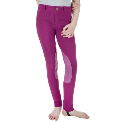 NUEVO CON ETIQUETAS TuffRider Niños Talla 08 Ciruela Caspia Starter Lowrise Pull-On Jodhpurs 2 Foto 1 de 4