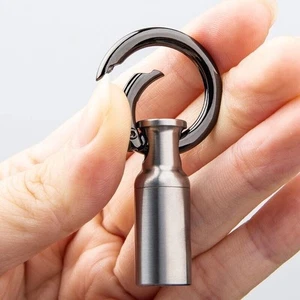 EDC Mini Titanium Wasserdichtes Etui Pillenbox Versiegelter Behälter Schlüsselan - Bild 1 von 7