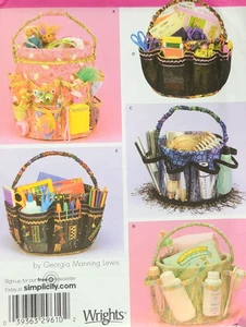 UC Simplicity 4232 Schnittmuster Eimer Abdeckungen Geschenkkörbe Babyparty Kunst Spielzeug - Bild 1 von 4