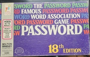 Vintage 1978 Milton Bradley PASSWORD Board Game 18th Ed. Complete - Picture 1 of 4