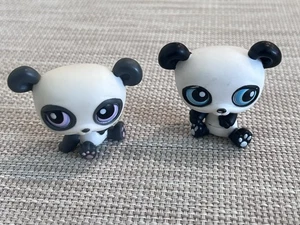 Littlest Pet Shop #89\#90 LPS authentische schwarz-weiße Pandabären Zwillinge - Bild 1 von 6