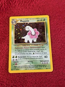 GERMAN Meganium 10/111 Meganie Neo Genesis 2001 Holo Rare WOTC Pokémon Card Lp- - Picture 1 of 15