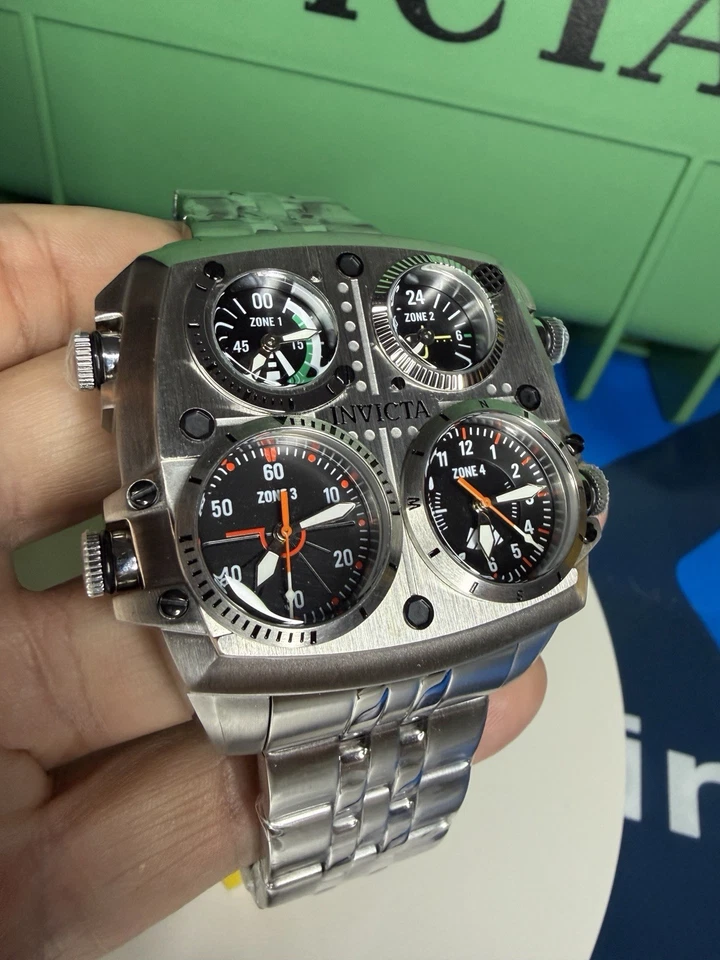 🔥NEW🔥Invicta Aviator✈️ Pilot ZULU TIME 50mm 4-Time Zone Men’s Watch 49605  - Image 1 of 4
