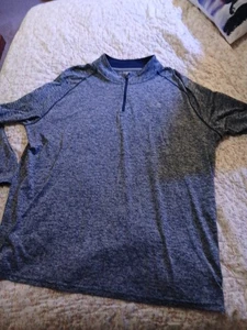 Under Armor Herren 3XL 1/4 Zip Heat Gear leichter Pullover lockere Passform bläulich grau - Bild 1 von 11
