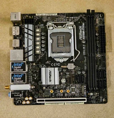 CPU i5 8400 + Motherboard Asrock H370M-itx/ac scheda madre ddr4 itx solo ricambi - Immagine 1 di 4