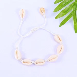 Weißes Muschel Armband Damen Schmuck Böhmische Perlen Strand Armreif - Bild 1 von 11