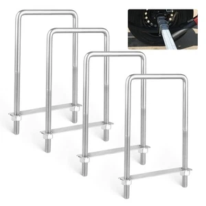 4 Stück Vierkant U Schrauben mit Rahmenplatten und Muttern Edelstahl U Klemmschrauben ... - Bild 1 von 7