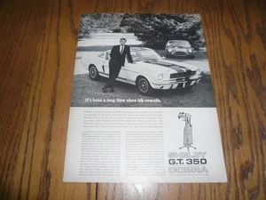 Shelby GT 350 & Cobra Ad/Advertisement - Picture 1 of 1