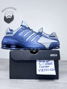 Taglia 10 - Scarpe da corsa Nike Shox NZ uomo grigio blu navy sneaker 378341-020 - Foto 1 di 12