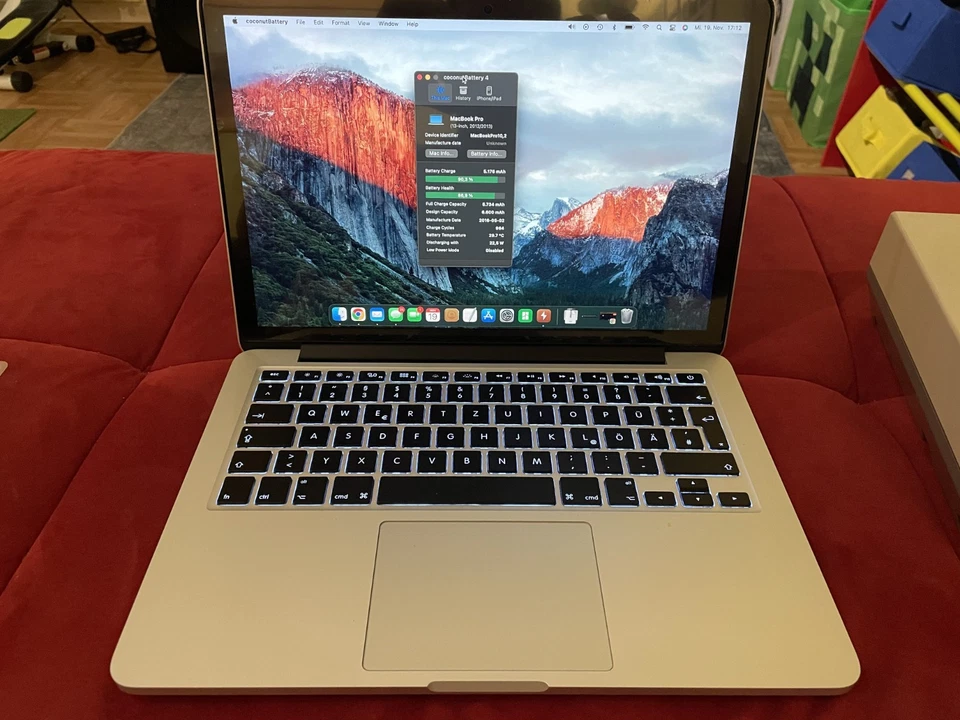 Apple MacBook Pro 13.3" Retina End 2012 A1425, Intel i5 2.5GHz 8GB 128GB - Bild 1 von 4