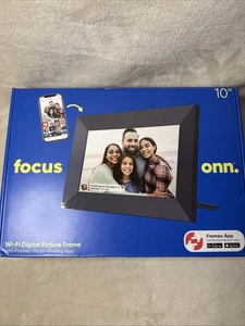 Focus Onn 10” Digital Frame Black New In Box Sealed Frames App - Picture 1 of 6