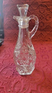 Anchor Hocking EAPC Star of David Glass Vinegar Oil Cruet with Stopper - Picture 1 of 4