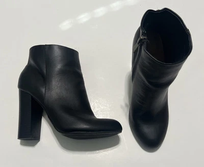 BAMBOO Talla 7 Negro Botines Cremallera Botines Tacones Mujer Foto 1 de 4