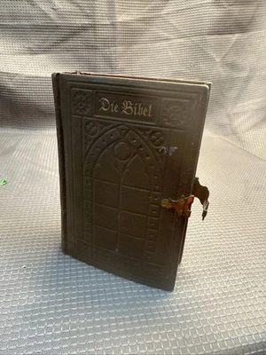 The Bible, Die Bibel or the Old & new 1881 book German Lang Foto 1 de 4