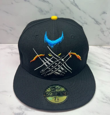 Marvel X New Era Wolverine X-Men Sombrero Ajustado 59Fifty Cómics No DC Tarjetas VHS DVD Foto 1 de 4