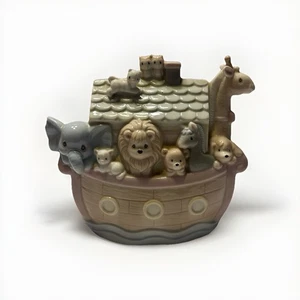 Caja de música vintage Enesco Precious Moments Noah's Ark 1992 "Habla con los animales" - Imagen 1 de 6