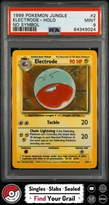 PSA 9 MINT Electrode Holo No Symbol #2 1999 Pokemon Jungle - Imagen 1 de 2