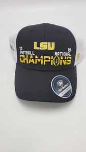 2019 National Champions LSU Tigers Football Truckers Hat New - Picture 1 of 4