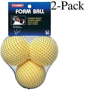 Tourna Youth Tennis Set of 3 Practice Foam Tennis Balls (Pack of 2)