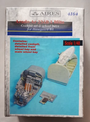Cockpit wheel bays AIRES 4164 Arado 234 B-2 Blitz Hasegawa 09083 1:48 SIGILLATO - Immagine 1 di 4