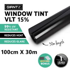 Window Tint Film Black Roll 15 VLT Car Home House 100cm X 30m Tinting Tools