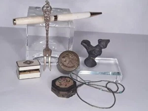 Group Lot boxes Pre Columbian Whistle Fossilized Pen and more - Picture 1 of 9