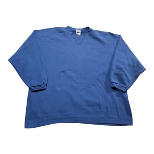 Vintage Nike Sweatshirt Youth Size Large (12-14) 90's Swoosh USA Made Blue - Picture 1 of 8