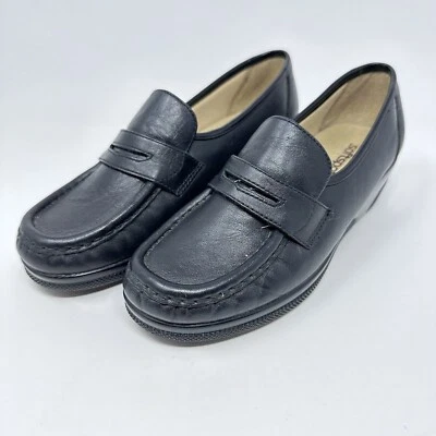 Zapatos para mujer Softspots 7M informales sin cordones 103801 cuero negro Foto 1 de 4