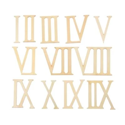 Clocks Laser Cut Craft Pieces Roman Numerals Clock Accessories Wood Chip Wooden - Image 1 of 4