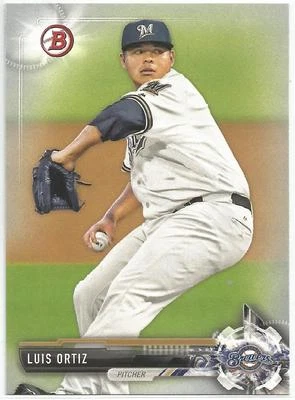 Luis Ortiz Milwaukee Brewers 2017 Bowman Prospects - Image 1 of 2