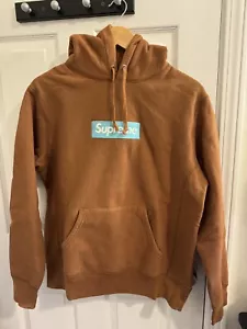 100% Authentic Supreme FW17 Box Logo BOGO Rust Brown Hoodie Size Small - Picture 1 of 13