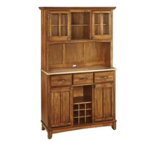 BRAND NEW IN BOX, Homestyles Buffet Of Buffets, Brown Wood, Buffet with Hutch - Picture 1 of 2