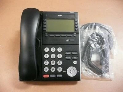 NEC DT710 ITL-8LDE-1 690071 Black 8 Button Self-Labeling VoIP Telephone with Spe - Image 1 of 3