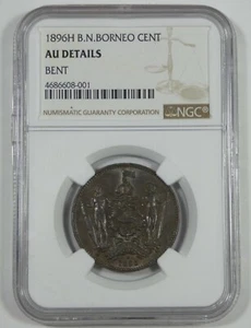 1896-H British North BORNEO Cent NGC AU Details - Picture 1 of 4