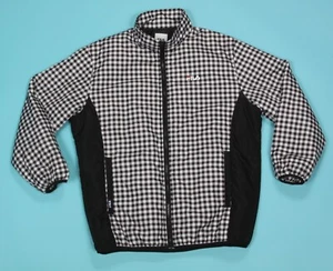 FILA Golf Jacket Black & White Plaid Japan size 2XL Athletic Gym Fitness - 221 - Picture 1 of 6