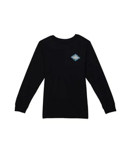 Quiksilver L7439 Boys Black Nineties Son Graphic Long Sleeve T-Shirt Size XL - Picture 1 of 4